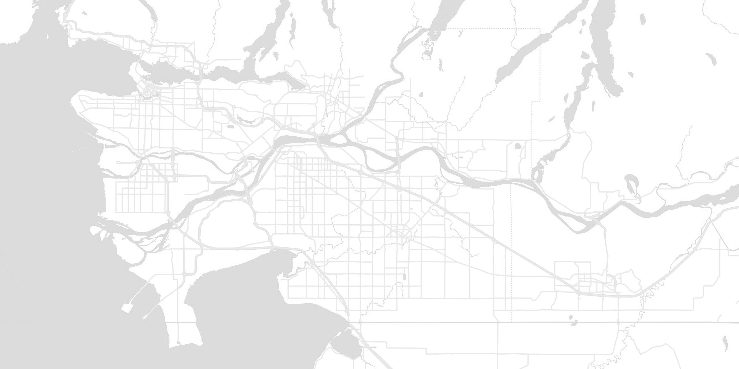 Map of Metro Vancouver and the Fraser Valley